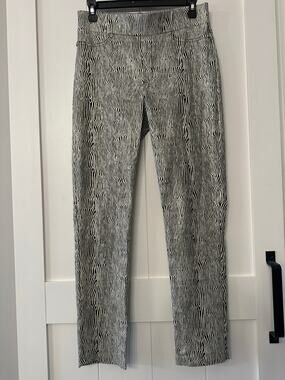 Joseph Ribkoff abstract pants sz 6 in black & silver